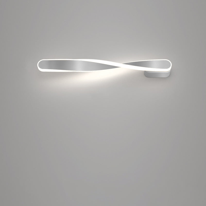 Spiral Long Aluminum Silicone LED Wall Sconce Lamp