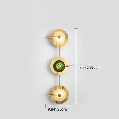 Modern Luxury Iron Glass Round LED Wall Sconce Lamp