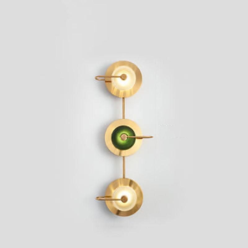 Modern Luxury Iron Glass Round LED Wall Sconce Lamp