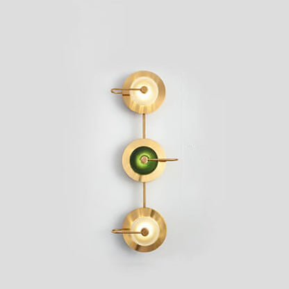 Modern Luxury Iron Glass Round LED Wall Sconce Lamp