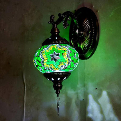 European Exotic Cracked Glass 1-Light Wall Sconce Lamp
