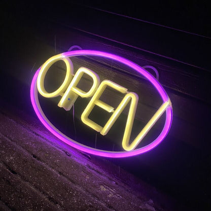 Deco PS OPEN LED Outdoor Hanging Neon Wall Sconce Lamp