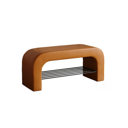 Modern Fabric Iron Bench