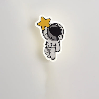 Acrylic Fairy Astronaut Iron LED Kids Wall Sconce Lamp