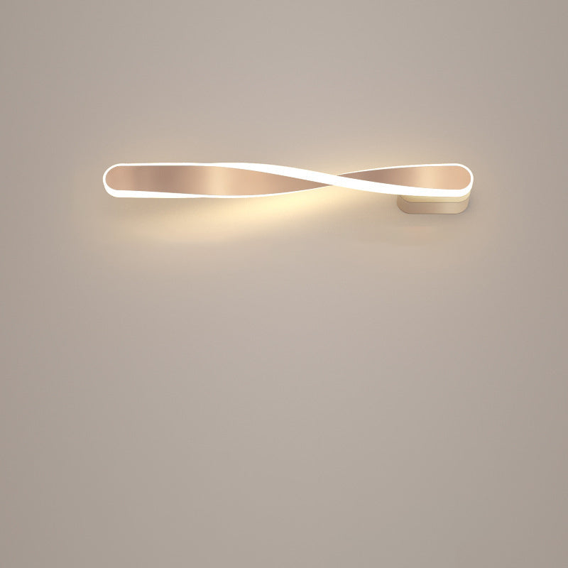 Spiral Long Aluminum Silicone LED Wall Sconce Lamp