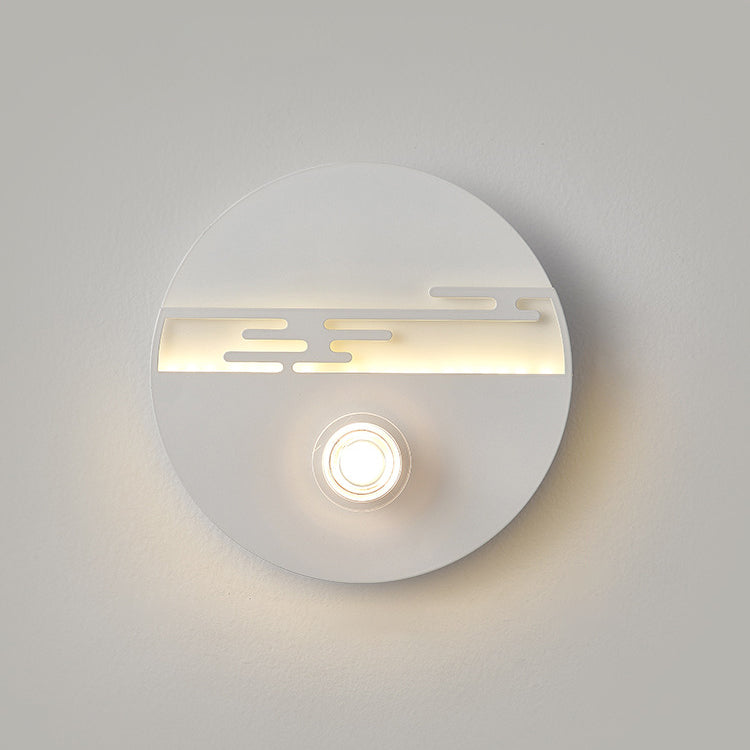 Cream Round Love Wave Iron Acrylic LED Wall Sconce Lamp