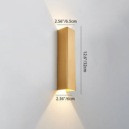Modern Minimalist Rectangular Aluminum LED Wall Sconce Lamp