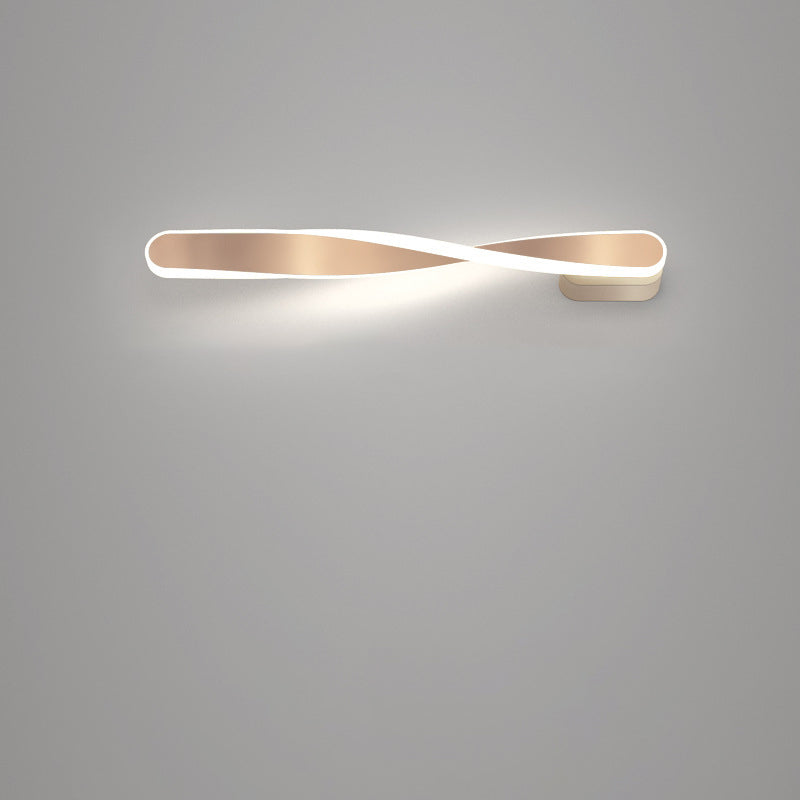 Spiral Long Aluminum Silicone LED Wall Sconce Lamp