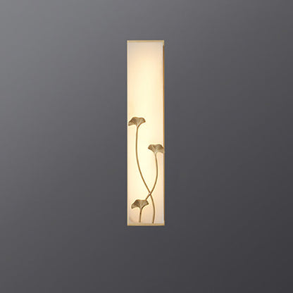 Chinese Lotus Flower Ginkgo Biloba LED Wall Sconce Lamp