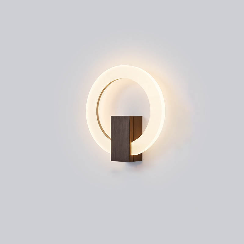 Minimalist Round Iron Aluminum PVC LED Wall Sconce Lamp