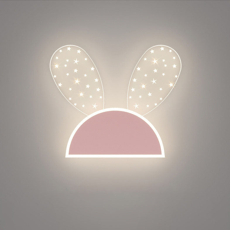 Creative Rabbit Planet Acrylic Iron LED Wall Sconce Lamp