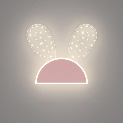 Creative Rabbit Planet Acrylic Iron LED Wall Sconce Lamp