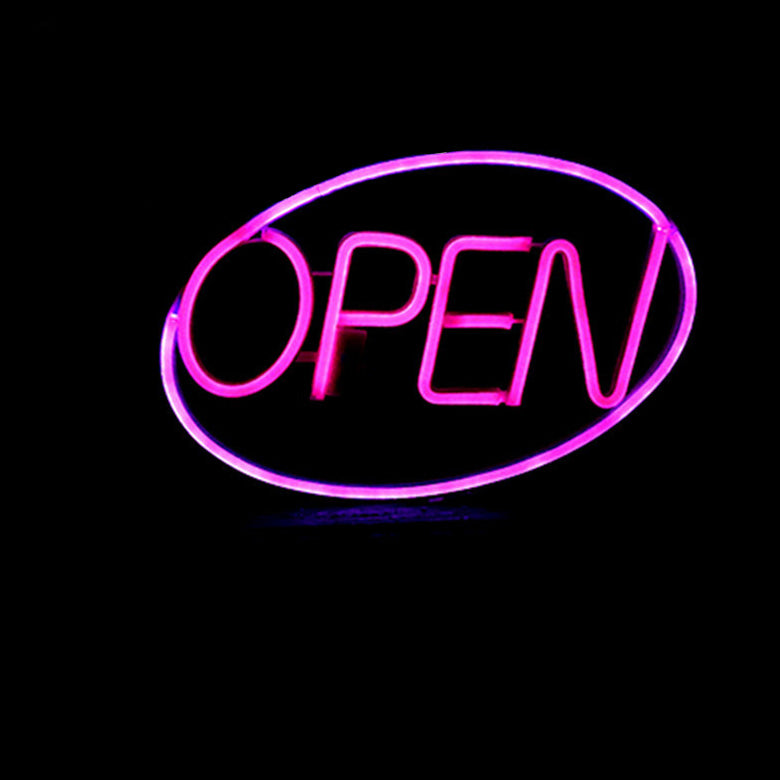 Deco PS OPEN LED Outdoor Hanging Neon Wall Sconce Lamp