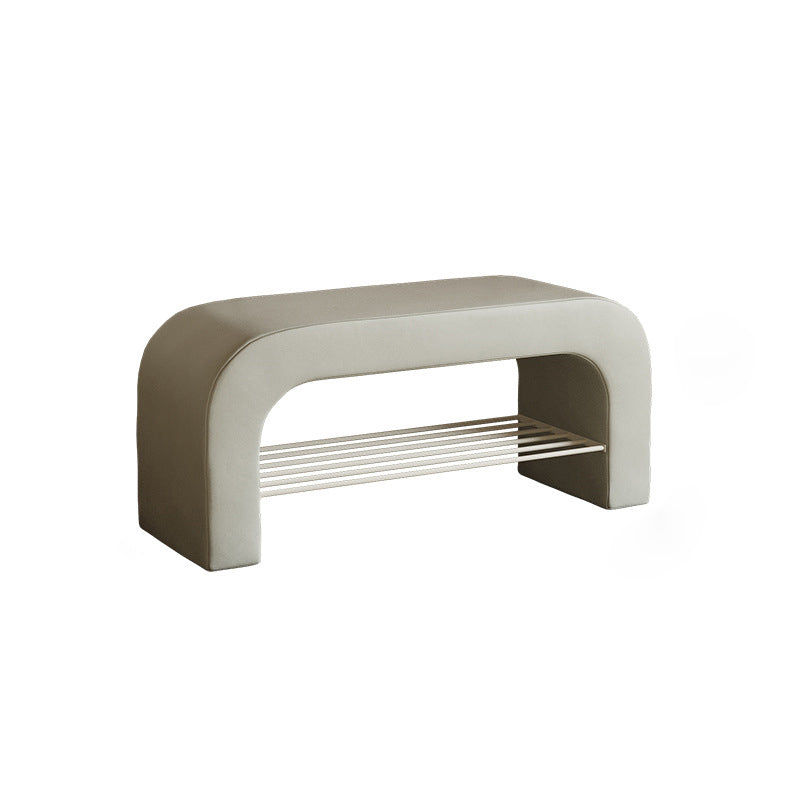 Modern Fabric Iron Bench