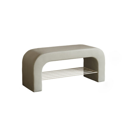Modern Fabric Iron Bench