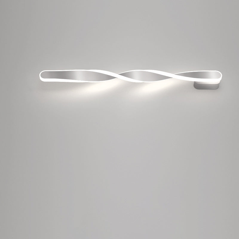 Spiral Long Aluminum Silicone LED Wall Sconce Lamp