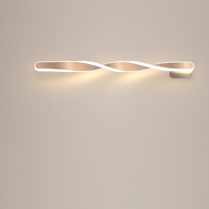Spiral Long Aluminum Silicone LED Wall Sconce Lamp