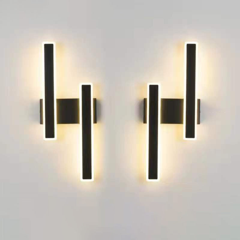 Geometric Strip Acrylic Hardware LED Wall Sconce Lamp