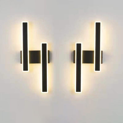 Geometric Strip Acrylic Hardware LED Wall Sconce Lamp