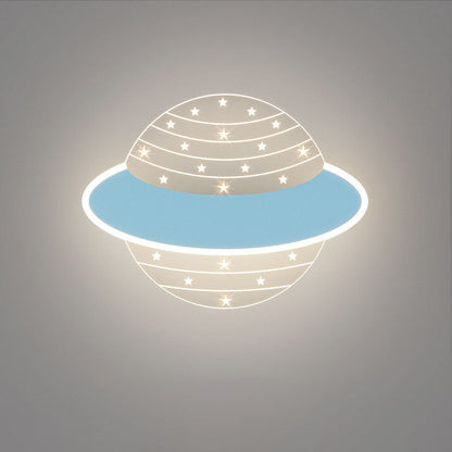 Creative Rabbit Planet Acrylic Iron LED Wall Sconce Lamp