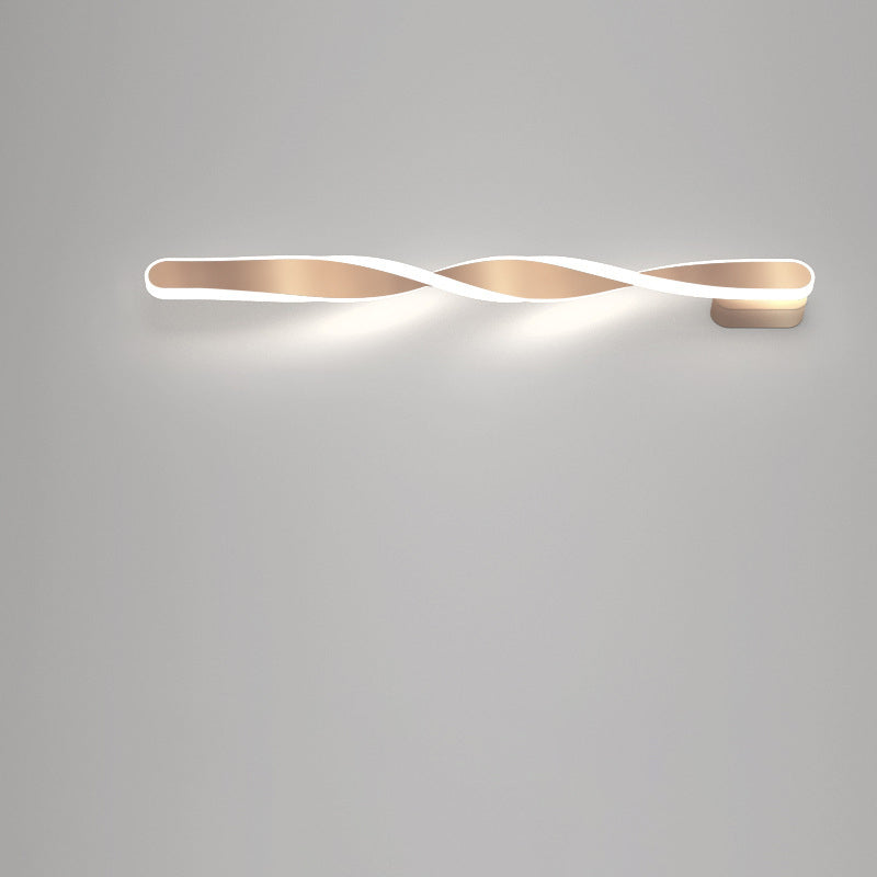 Spiral Long Aluminum Silicone LED Wall Sconce Lamp