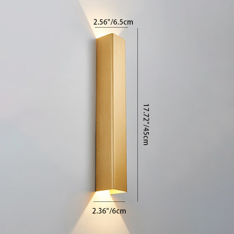 Modern Minimalist Rectangular Aluminum LED Wall Sconce Lamp