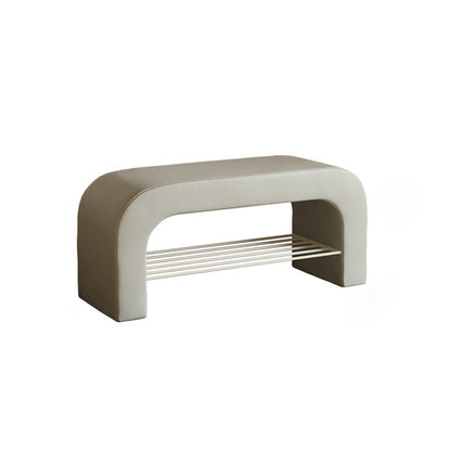 Modern Fabric Iron Bench
