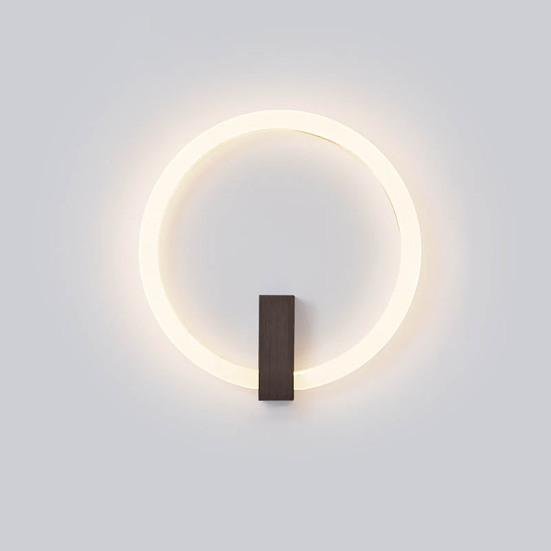 Minimalist Round Iron Aluminum PVC LED Wall Sconce Lamp