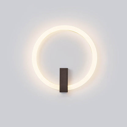Minimalist Round Iron Aluminum PVC LED Wall Sconce Lamp