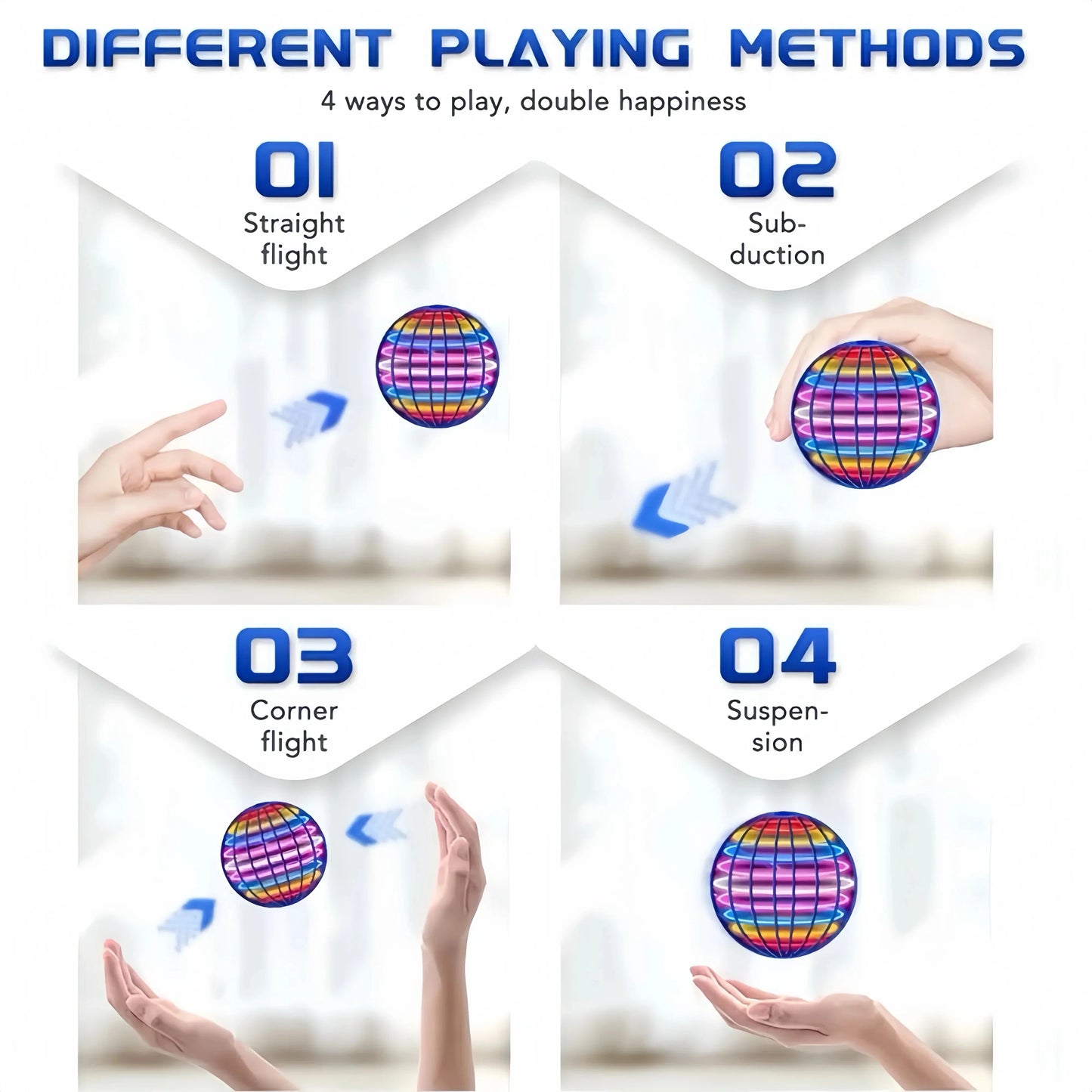 Hand-Controlled Flying Spinner, 360 Gyroscope