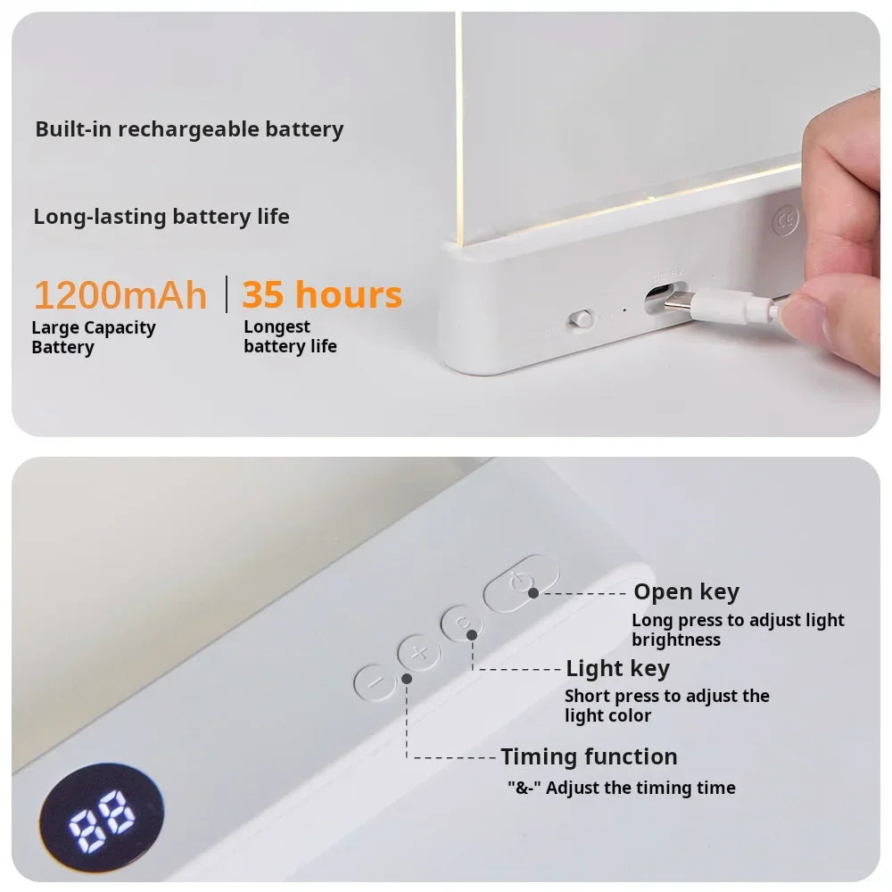 Rechargeable Clip-On Book Light with Flexible Neck