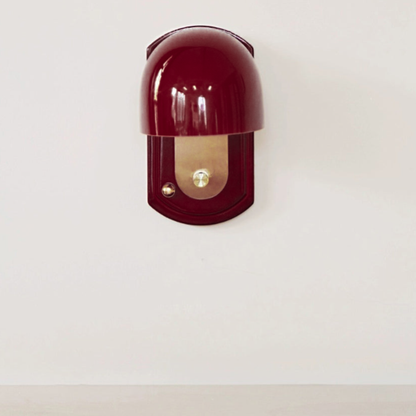 Mid-Century Dome Metal Glass 1-Light Wall Sconce Lamp