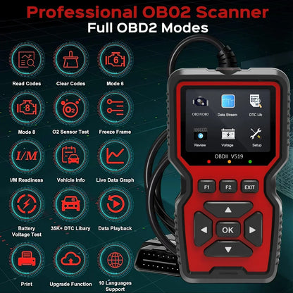 OBD2 Diagnostic Code Reader with Live Data