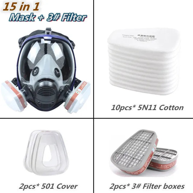 Full Face Respirator Mask with Visor