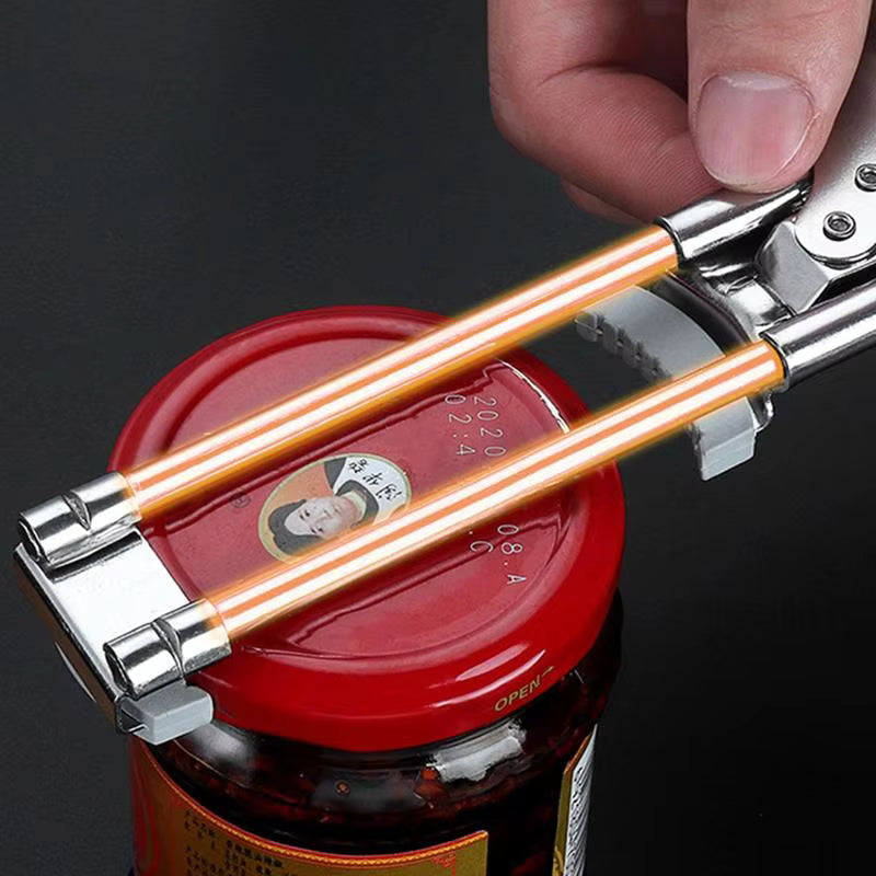 Adjustable Jar Opener with Steel Teeth, 1-4 Inch Lids