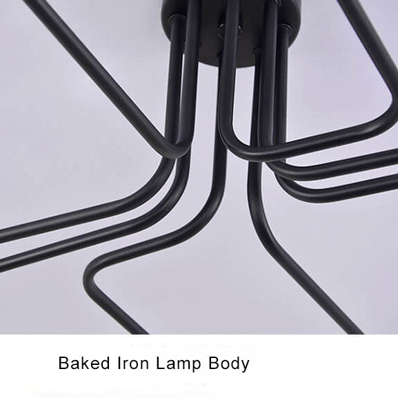 Modern 8-Light Iron Ceiling Light