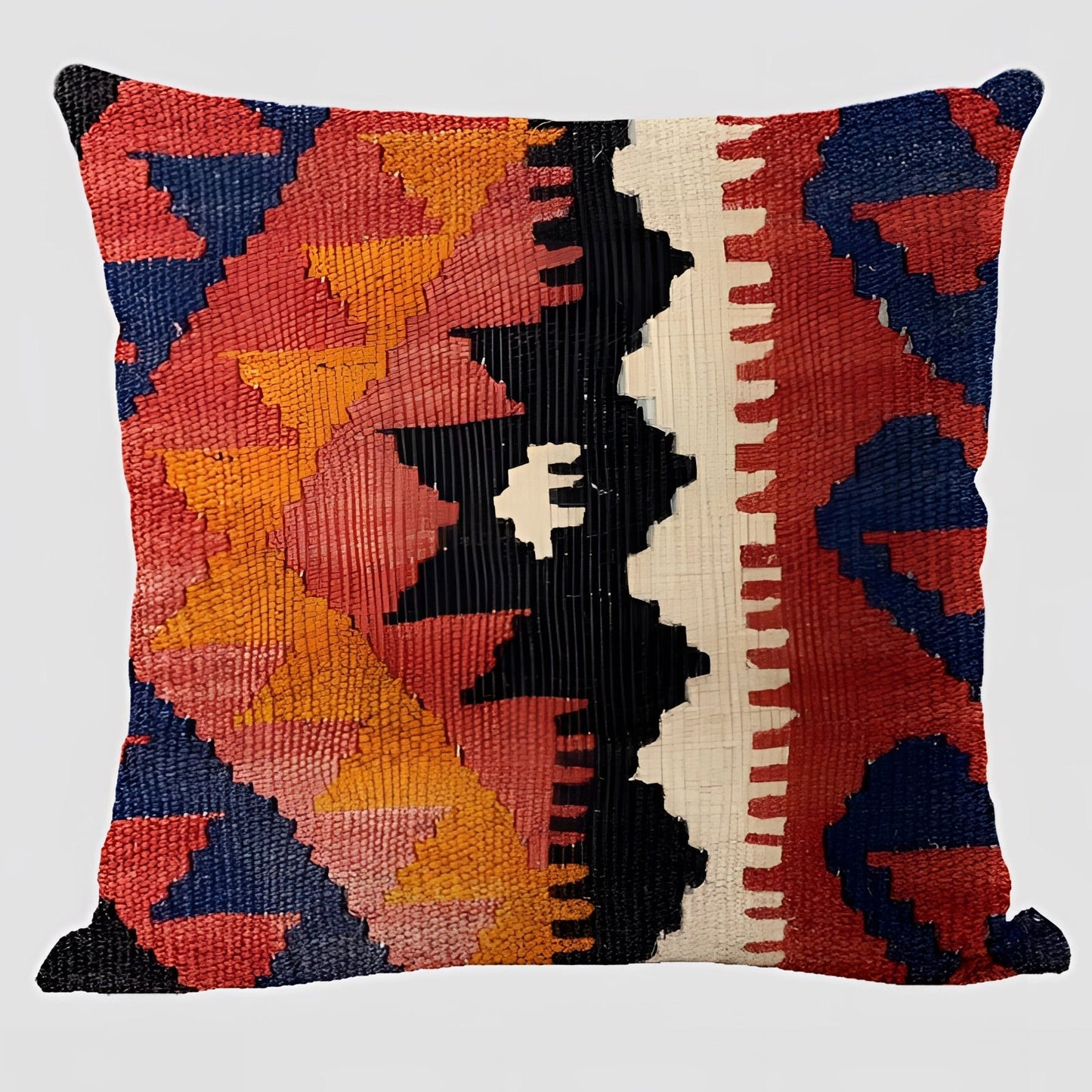 Bohemian Linen Cushion Cover, 17.7in Square