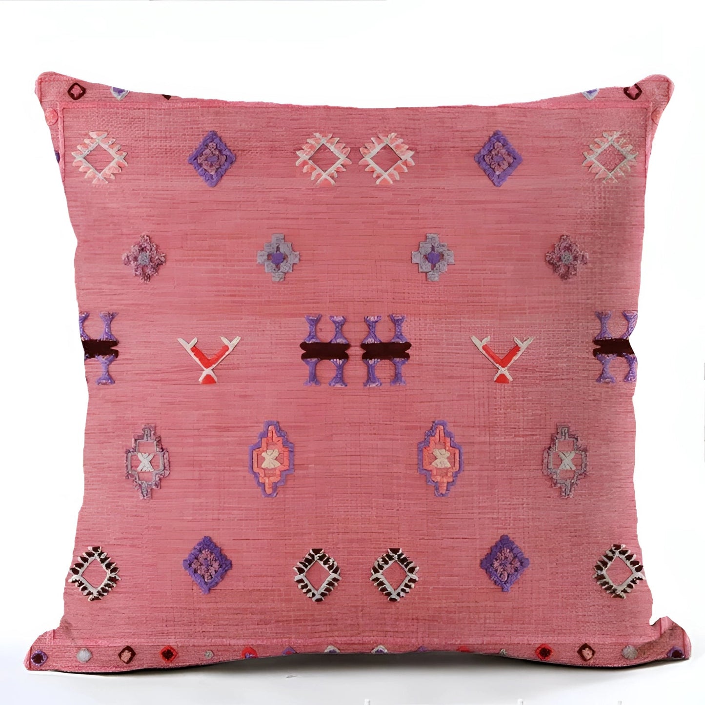 Bohemian Linen Cushion Cover, 17.7in Square