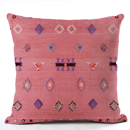 Bohemian Linen Cushion Cover, 17.7in Square