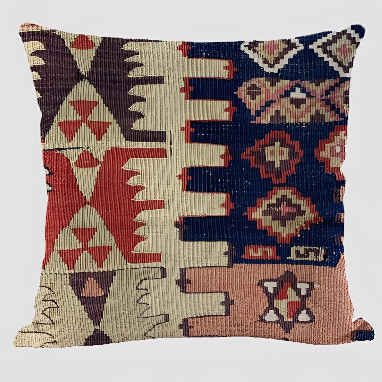 Bohemian Linen Cushion Cover, 17.7in Square