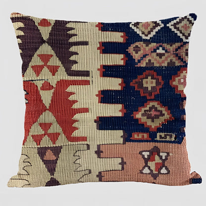Bohemian Linen Cushion Cover, 17.7in Square