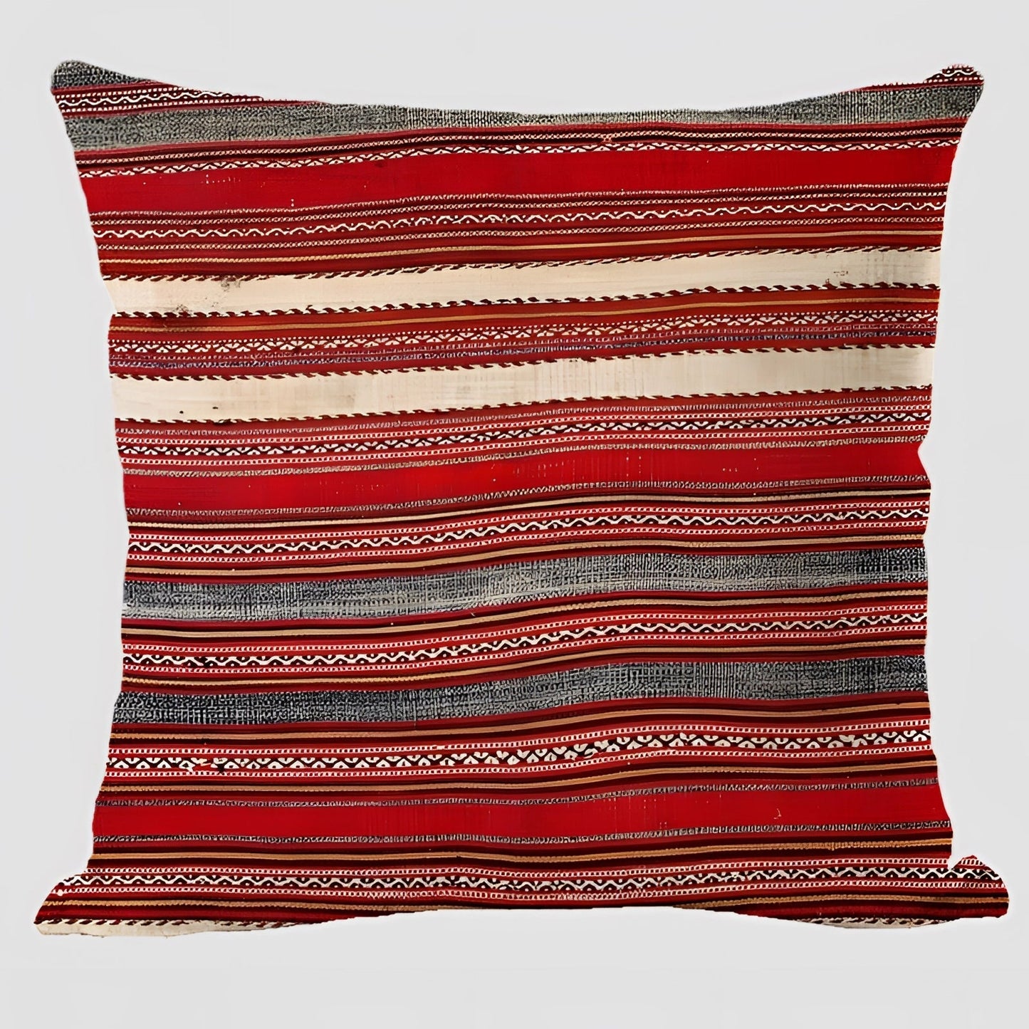 Bohemian Linen Cushion Cover, 17.7in Square