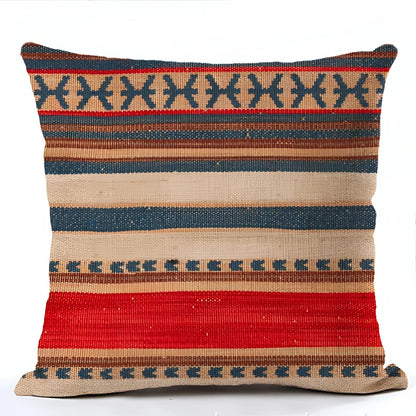 Bohemian Linen Cushion Cover, 17.7in Square