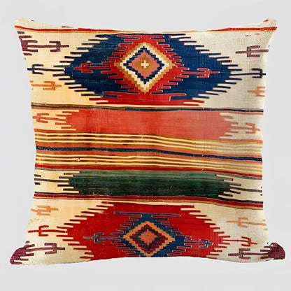 Bohemian Linen Cushion Cover, 17.7in Square