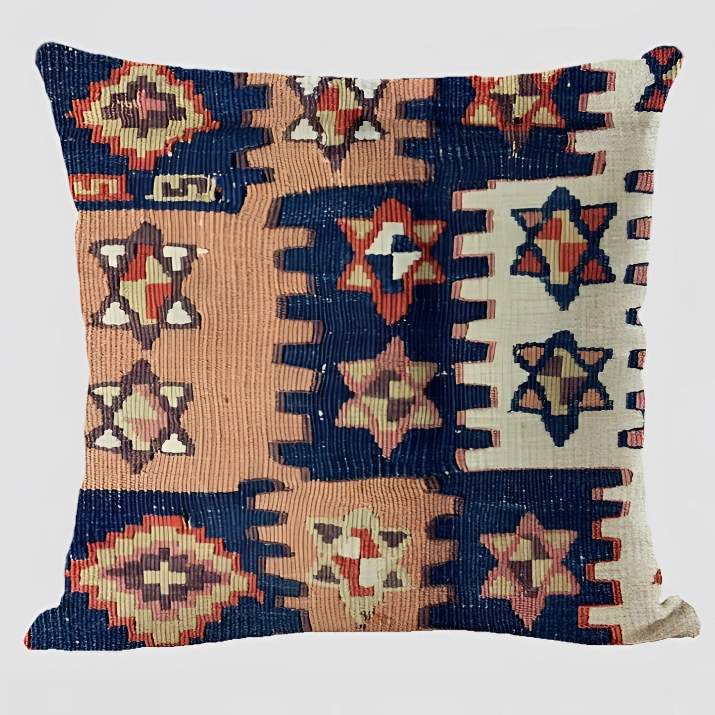 Bohemian Linen Cushion Cover, 17.7in Square