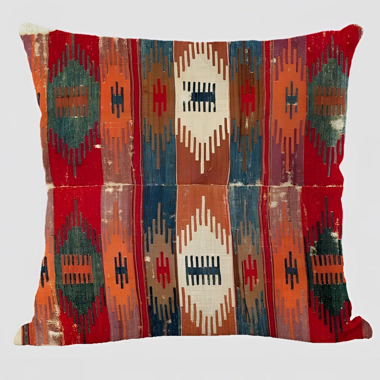 Bohemian Linen Cushion Cover, 17.7in Square
