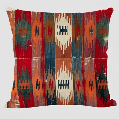 Bohemian Linen Cushion Cover, 17.7in Square