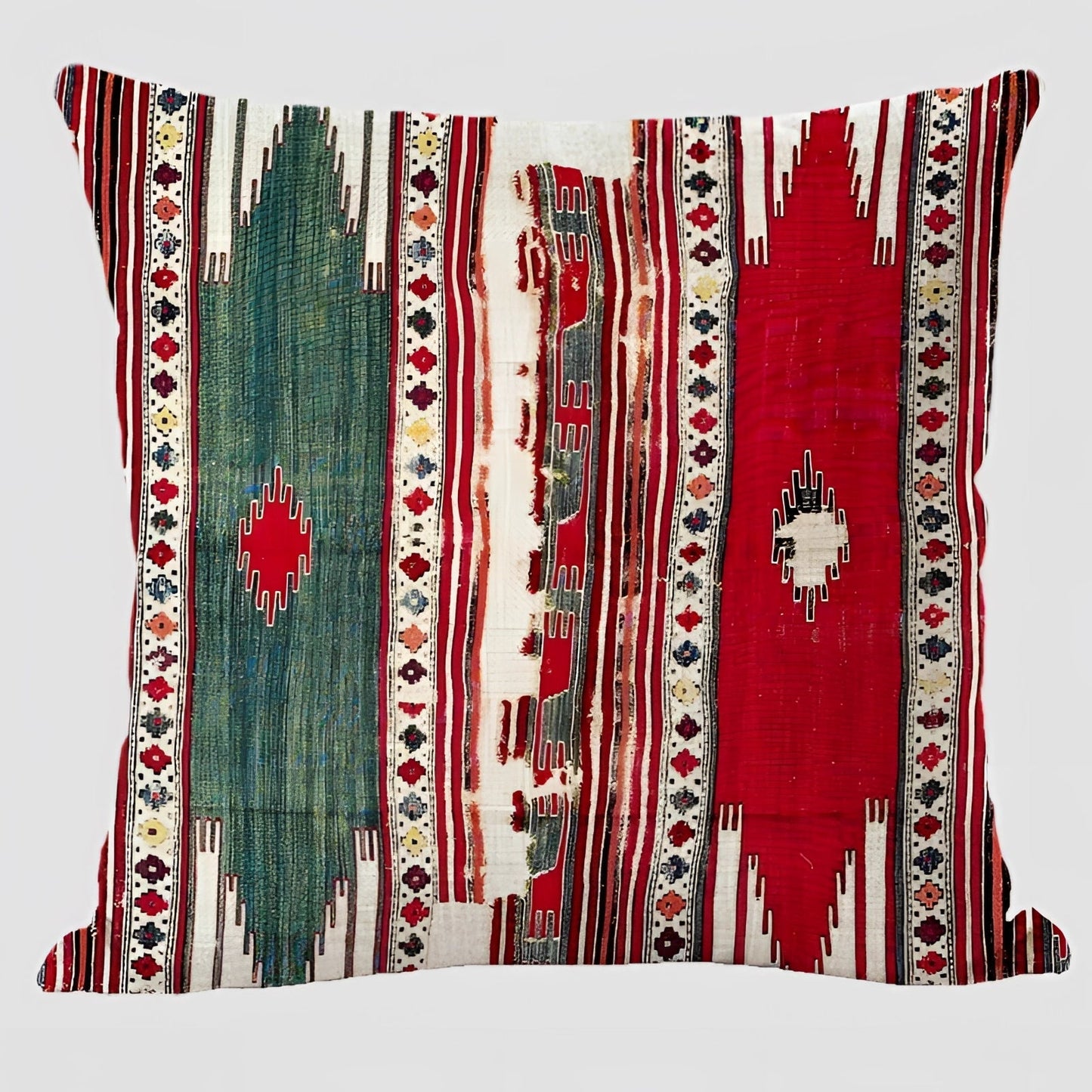 Bohemian Linen Cushion Cover, 17.7in Square