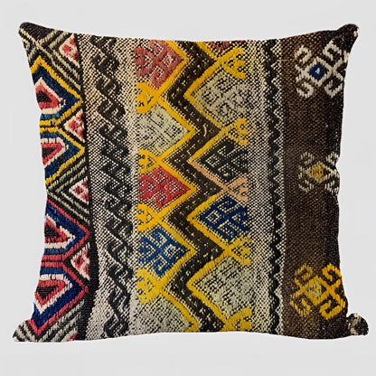 Bohemian Linen Cushion Cover, 17.7in Square