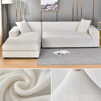 Velvet Sectional Sofa Cover, Machine Washable